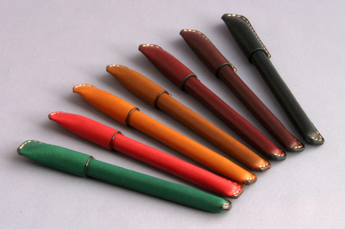 Leather ballpoint pen